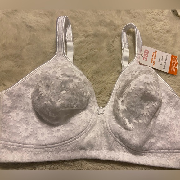 Warner's Other - NWT! blissfulBENEFITS by Warners wire-free lace white bra 38D